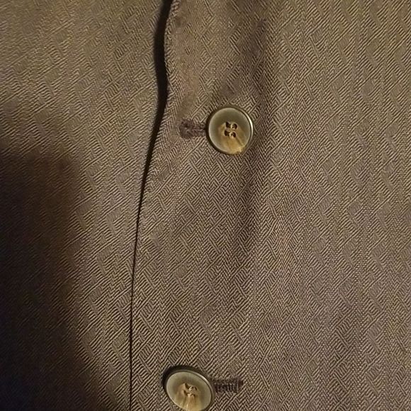 Lanvin Paris Brown Virgin Wool 2 Button Blazer Made In USA 40R Pattern - Picture 6 of 16